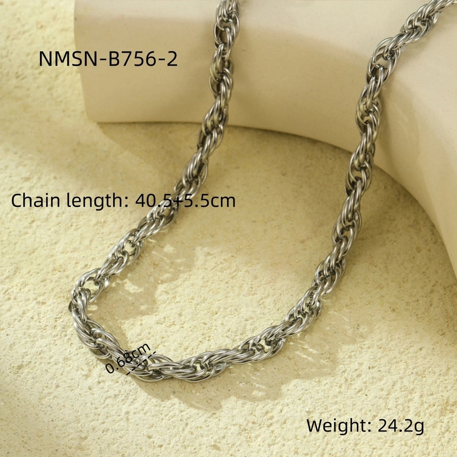 Jewelry Simple Style Classic Style Geometric 304 Stainless Steel Plating Necklace
