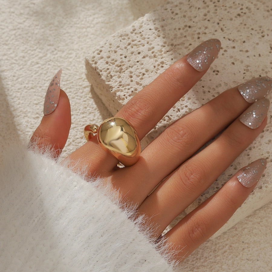 Elegant Heart Shape Alloy Women's Rings