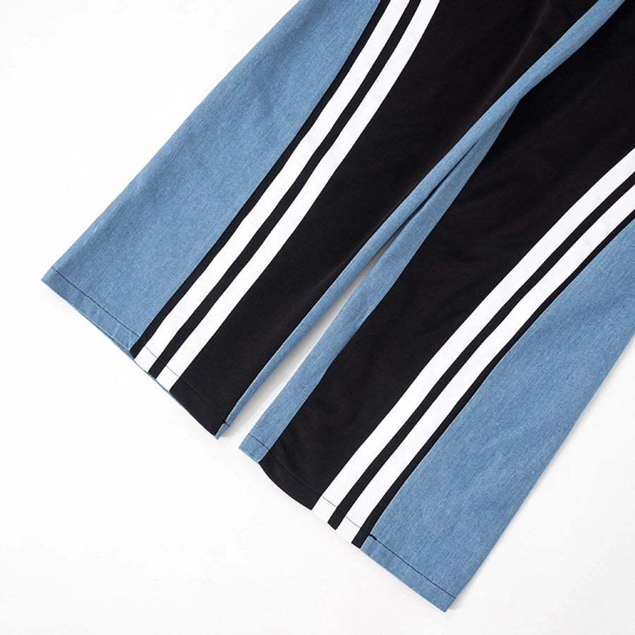 Women's Holiday Streetwear Color Block Full Length Casual Pants