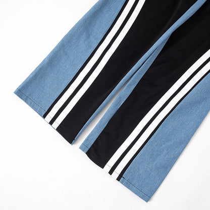 Women's Holiday Streetwear Color Block Full Length Casual Pants