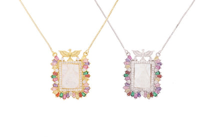 Jewelry Vintage Style Classic Style Geometric Copper Zircon Plating Pendant Necklace