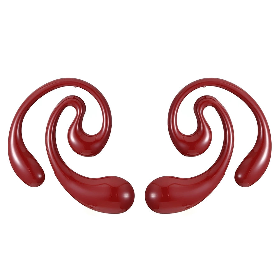 1 Pair Classic Style Geometric Plating Alloy Resin Iron Drop Earrings Ear Studs