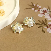Pearl-plated Silver Flower
