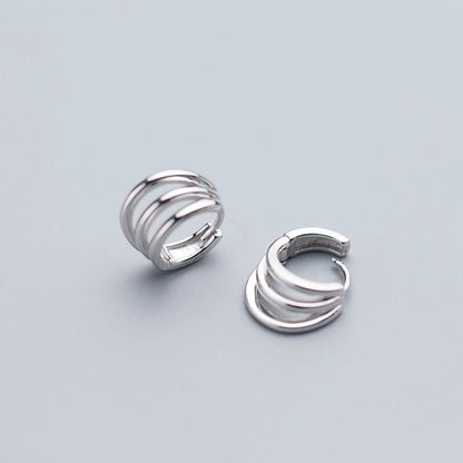 New s925 sterling silver earrings women's Korean-style diamond-embedded gold-plated   internet celebrity earrings simple ear buckle live broadcast