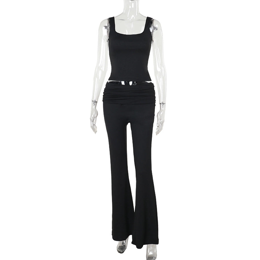 Holiday Daily Women's Streetwear Solid Color Spandex Polyester Pants Sets Pants Sets