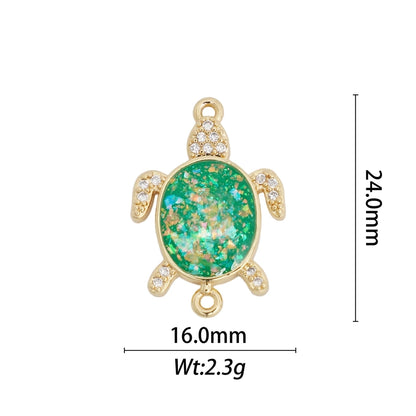 1 Piece Copper Tortoise Insect Pendant