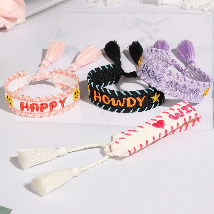 Cute Sweet Letter Cord Woven Chain String Bracelets