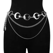 Y444 Steel Three-Layer Moon Waist Chain