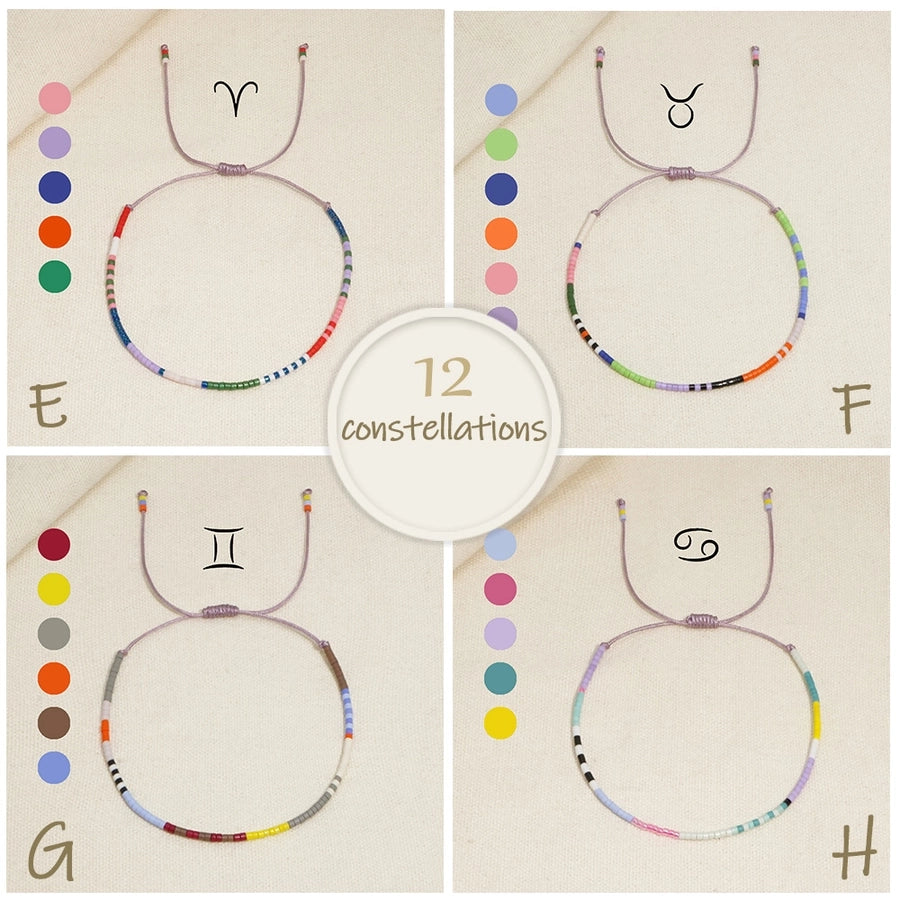 Casual Constellation Seed Bead rope Woven Chain Beaded Bracelets