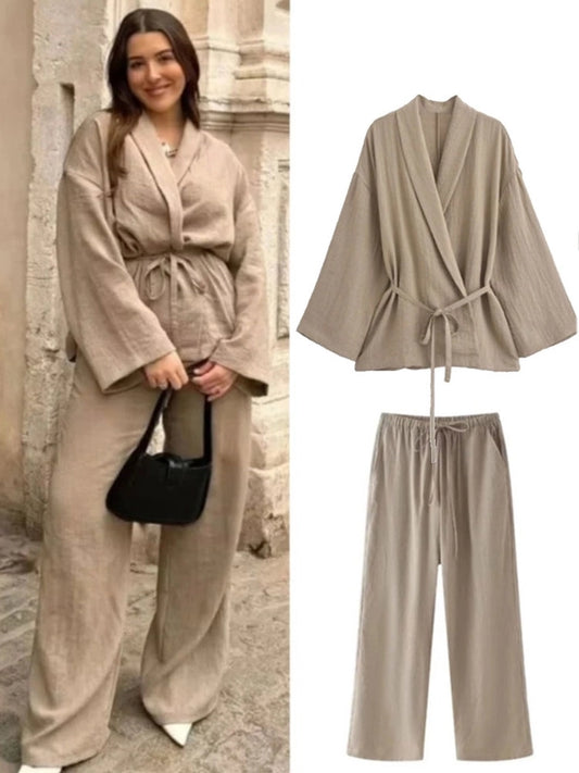 Daily Women's Vacation Simple Style Solid Color Polyester Pants Sets Pants Sets
