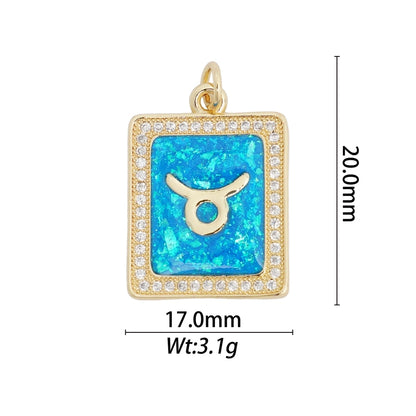1 Piece Copper Constellation Pendant