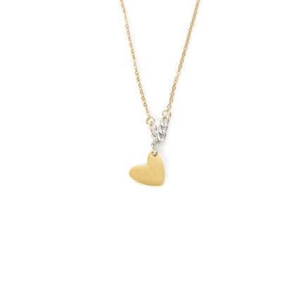 Jewelry Casual Simple Style U Shape 304 Stainless Steel 18K Gold Plated Mixed Metal Pendant Necklace