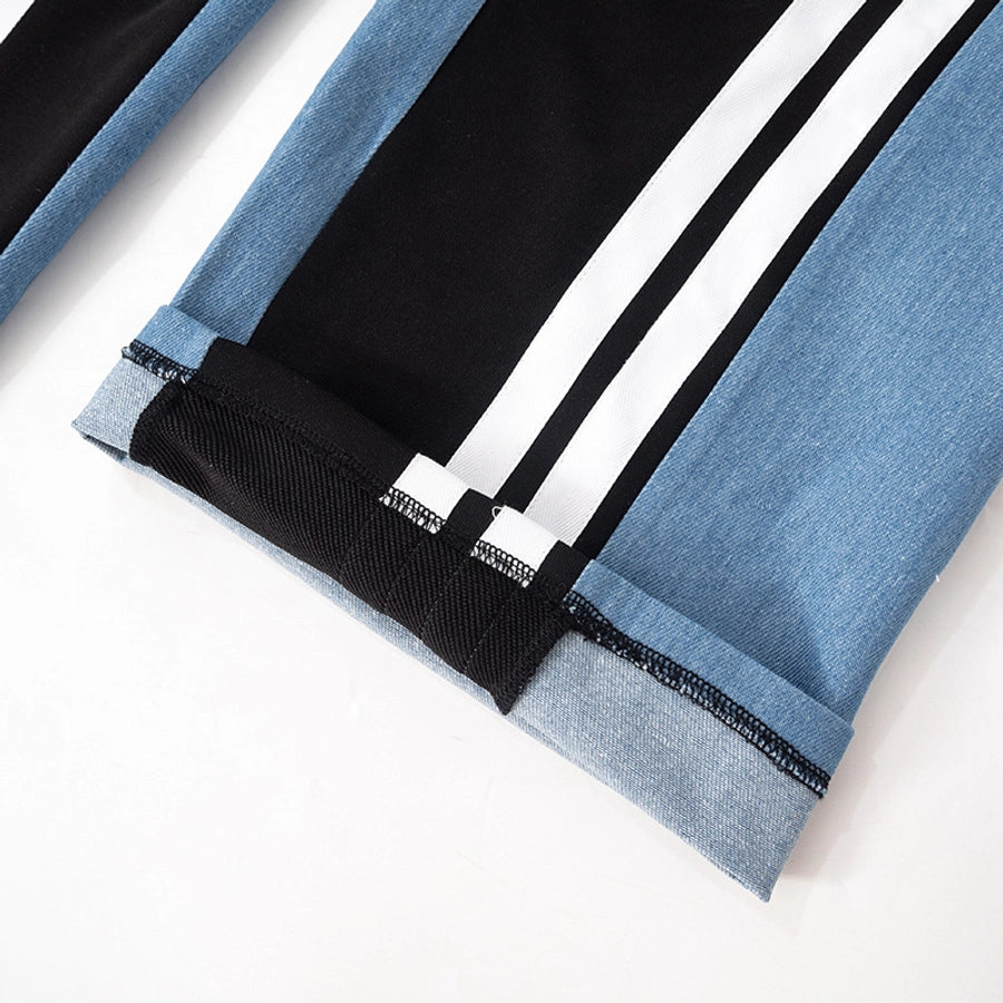 Women's Holiday Streetwear Color Block Full Length Casual Pants