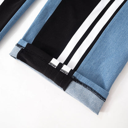 Women's Holiday Streetwear Color Block Full Length Casual Pants