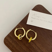 Yellow Single Hoop Earrings