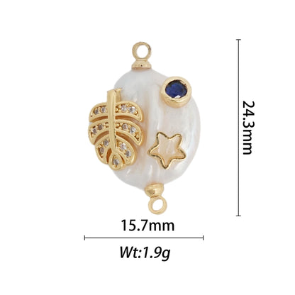 1 Piece Copper Geometric Devil's Eye Star Pendant