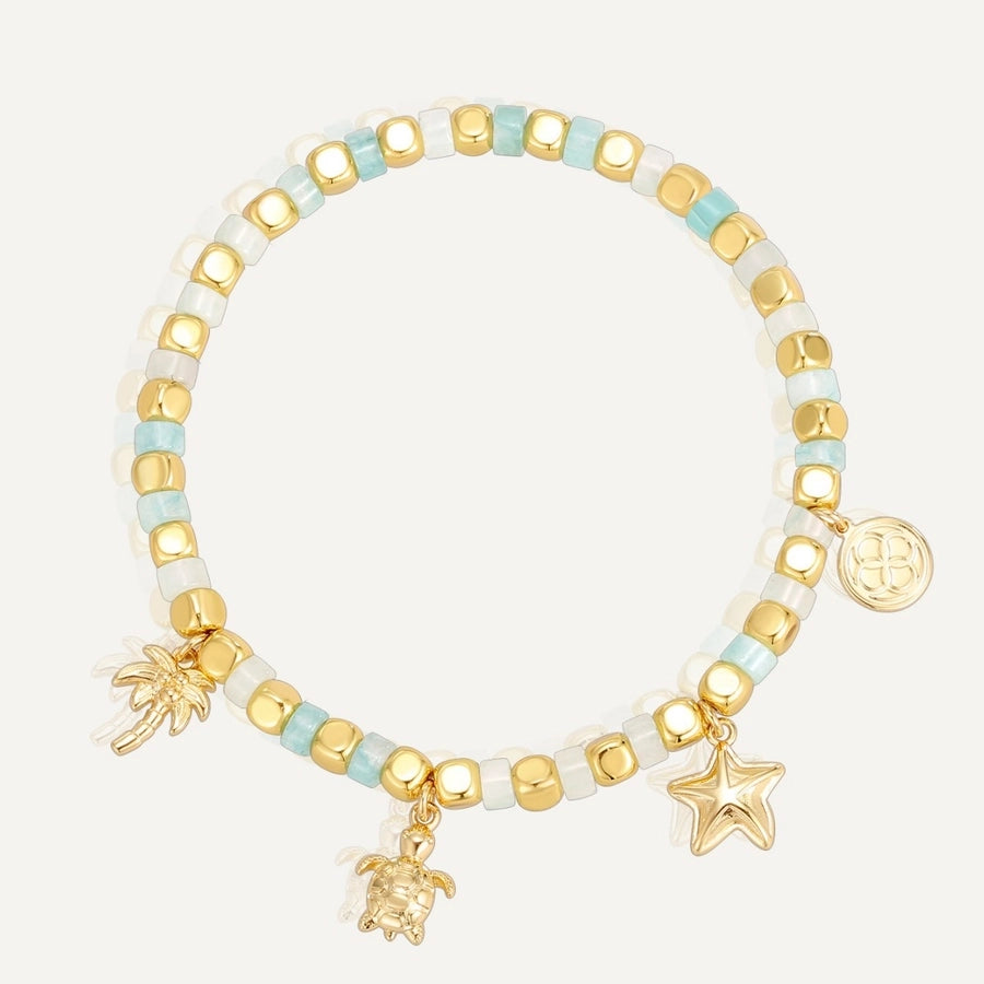 Jewelry Simple Style Tortoise Coconut Tree Starfish Copper Beaded Bracelets