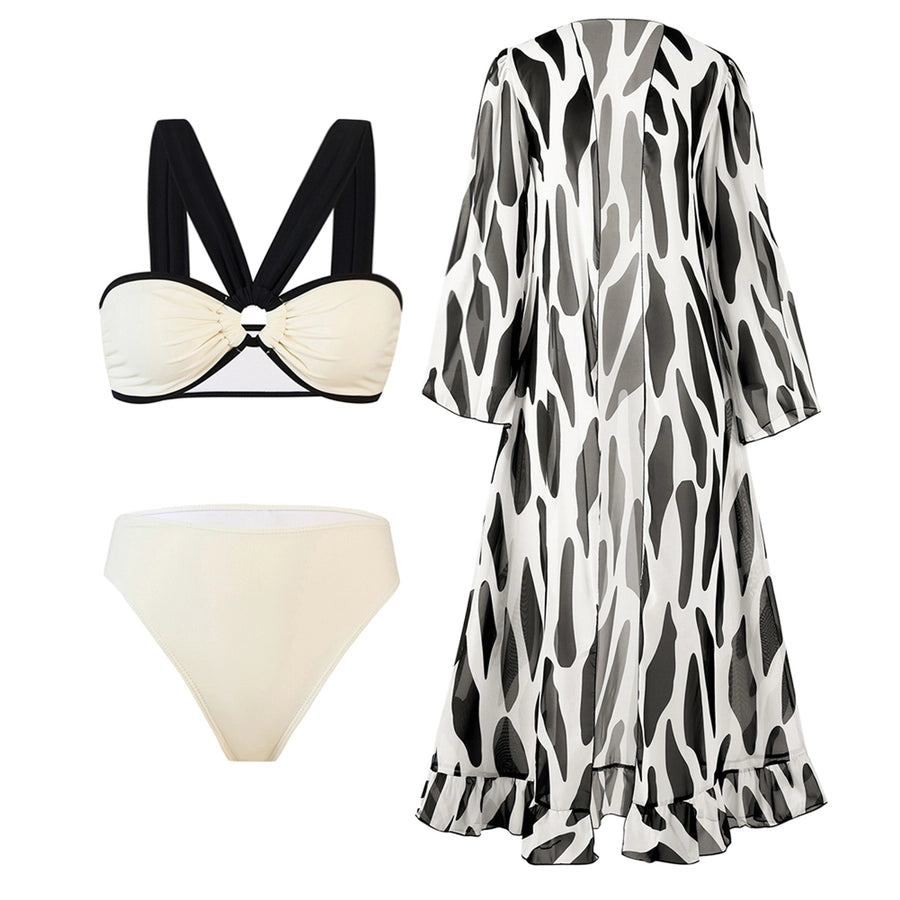 Women's Multicolor 2 Pieces Set Bikinis Swimwear