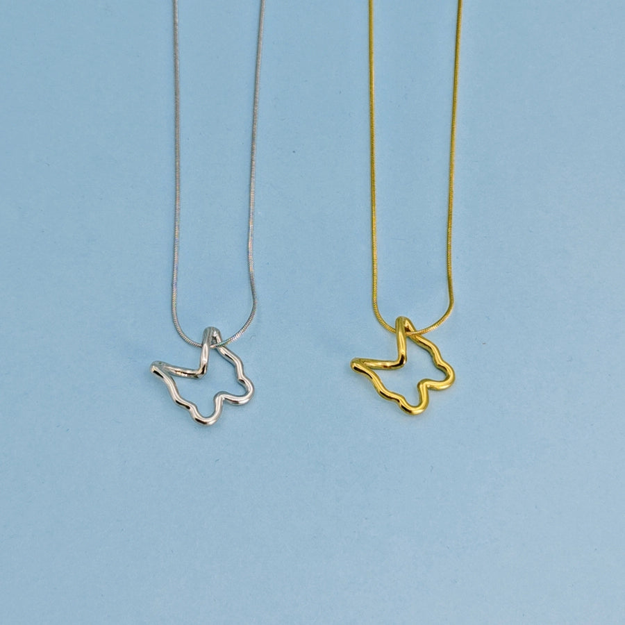 Jewelry Elegant Simple Style Classic Style Butterfly 304 Stainless Steel Pendant Necklace