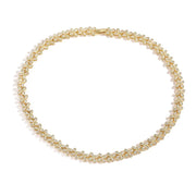 Gold White Diamond Necklace