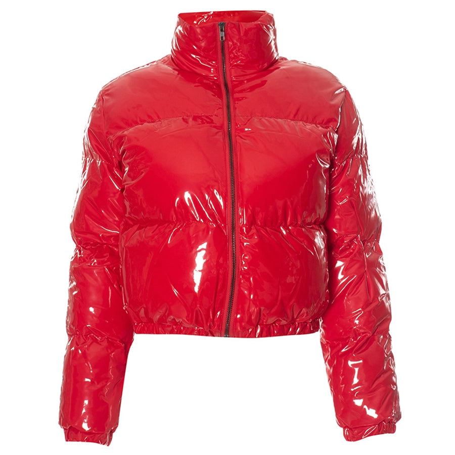 Women's Streetwear Solid Color Zipper Coat cotton clothes