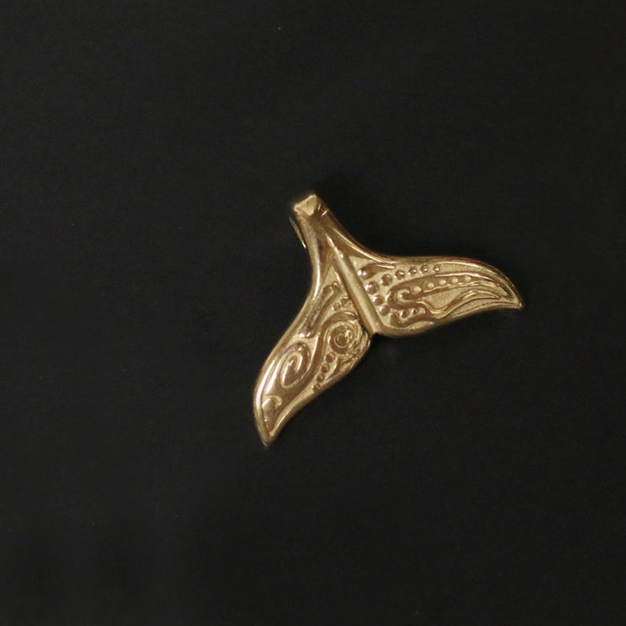 1 Piece Titanium Steel Cross Moon Fish Tail Pendant