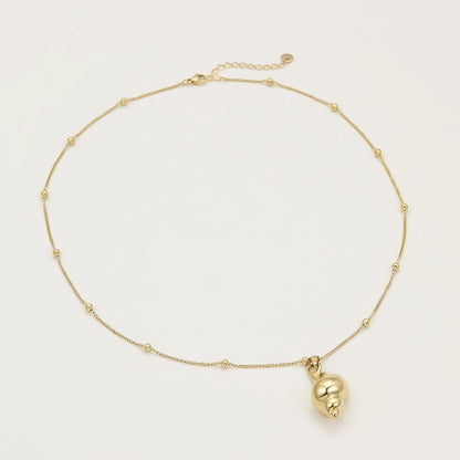 Jewelry Beach Conch 304 Stainless Steel 18K Gold Plated Plating Pendant Necklace