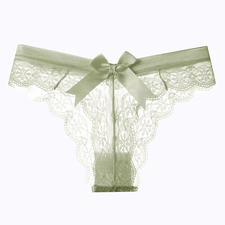 Bow Knot Seamless Lace Low Waist Panties