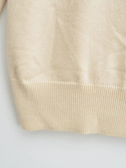 Women's Sweater Long Sleeve Sweaters & Cardigans Vacation Simple Style Solid Color