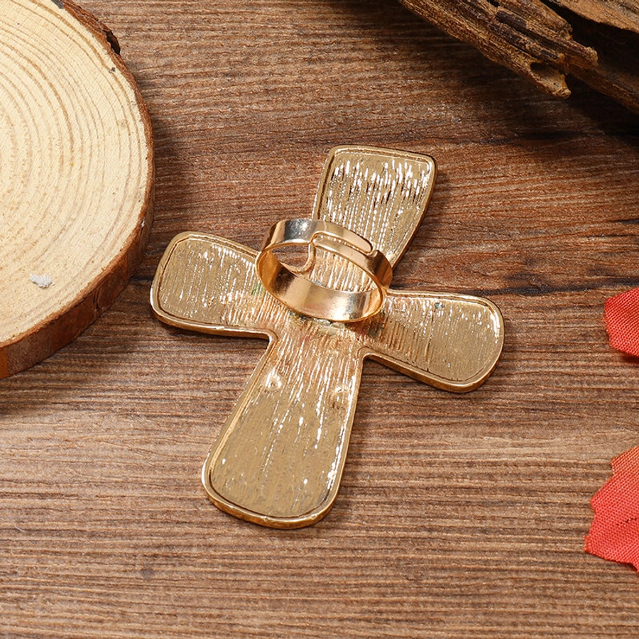 Elegant Streetwear Geometric Alloy Rhinestones Pearl Women's Rings