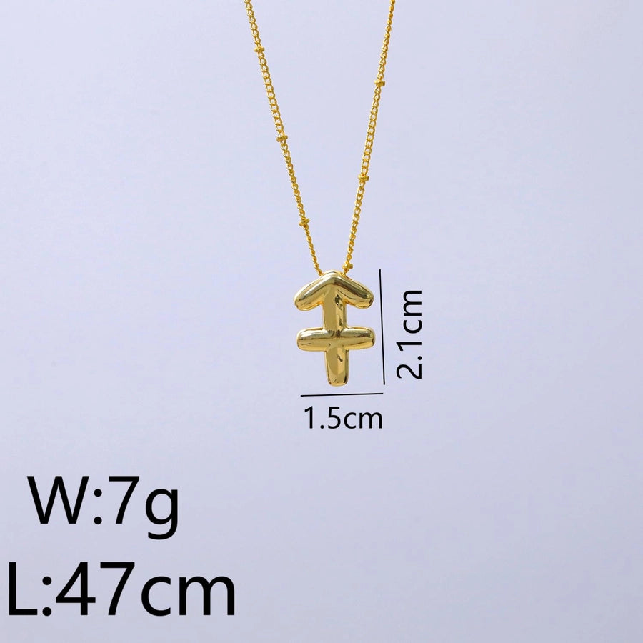 Jewelry IG Style Classic Style Commute Constellation 304 Stainless Steel 18K Gold Plated Pendant Necklace