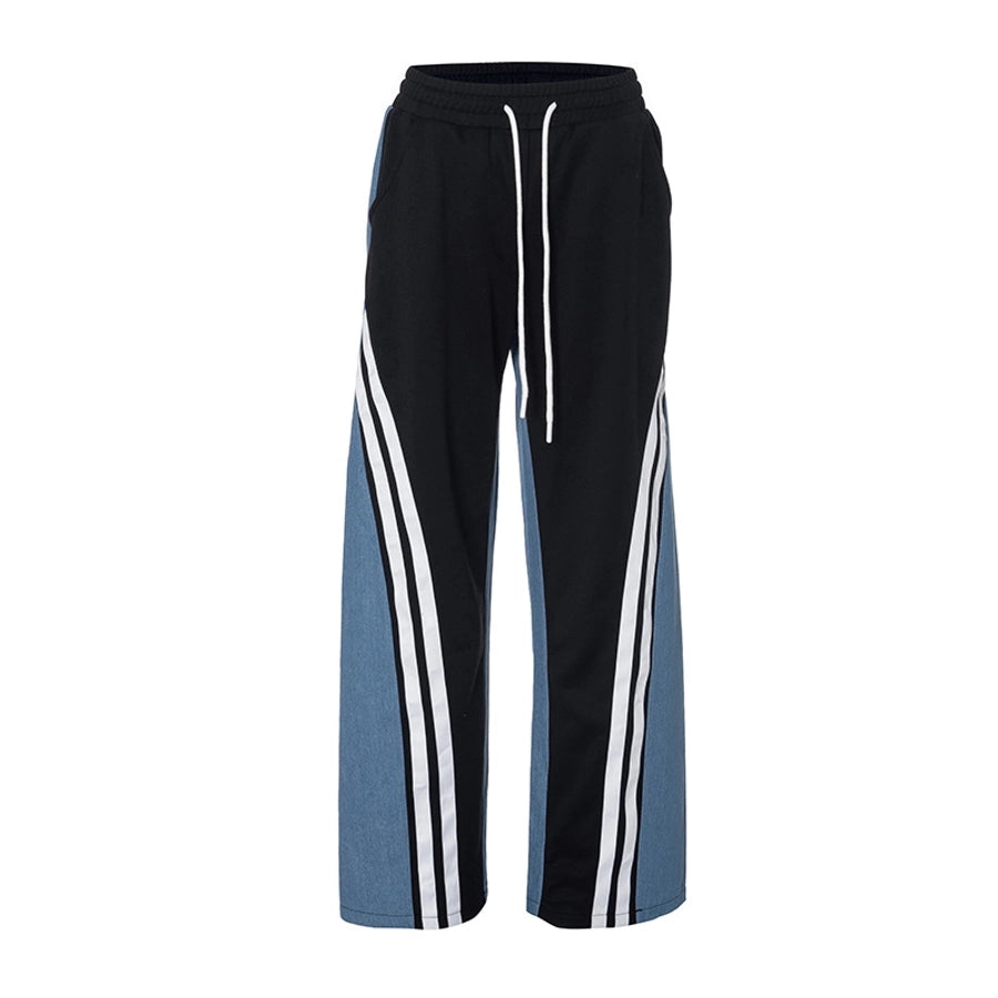 Women's Holiday Streetwear Color Block Full Length Casual Pants