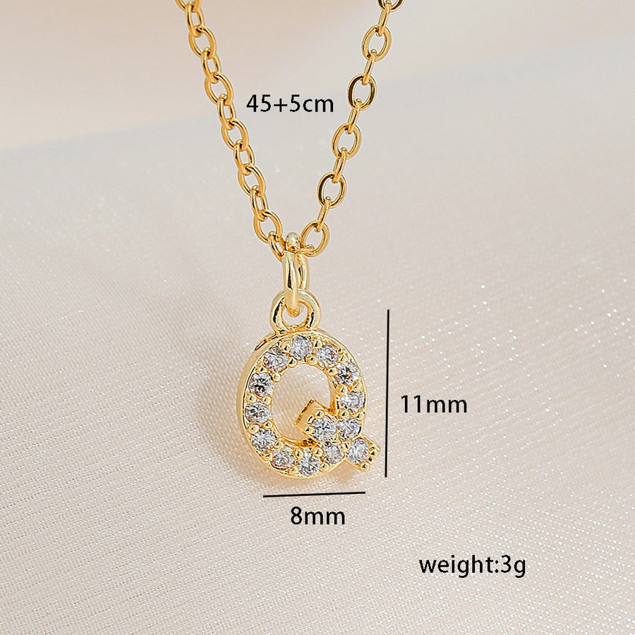 Jewelry Basic Retro Classic Style Letter 304 Stainless Steel Copper Pendant Necklace