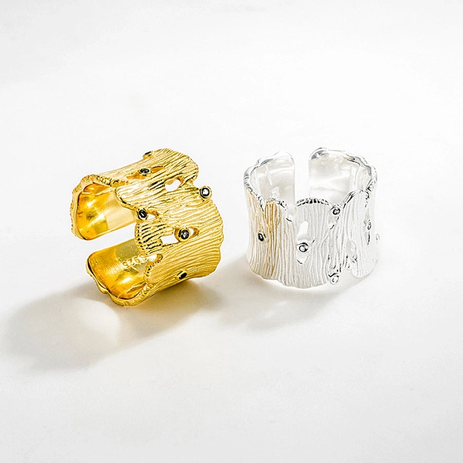 925 Sterling Silver Zircon Geometric Rings