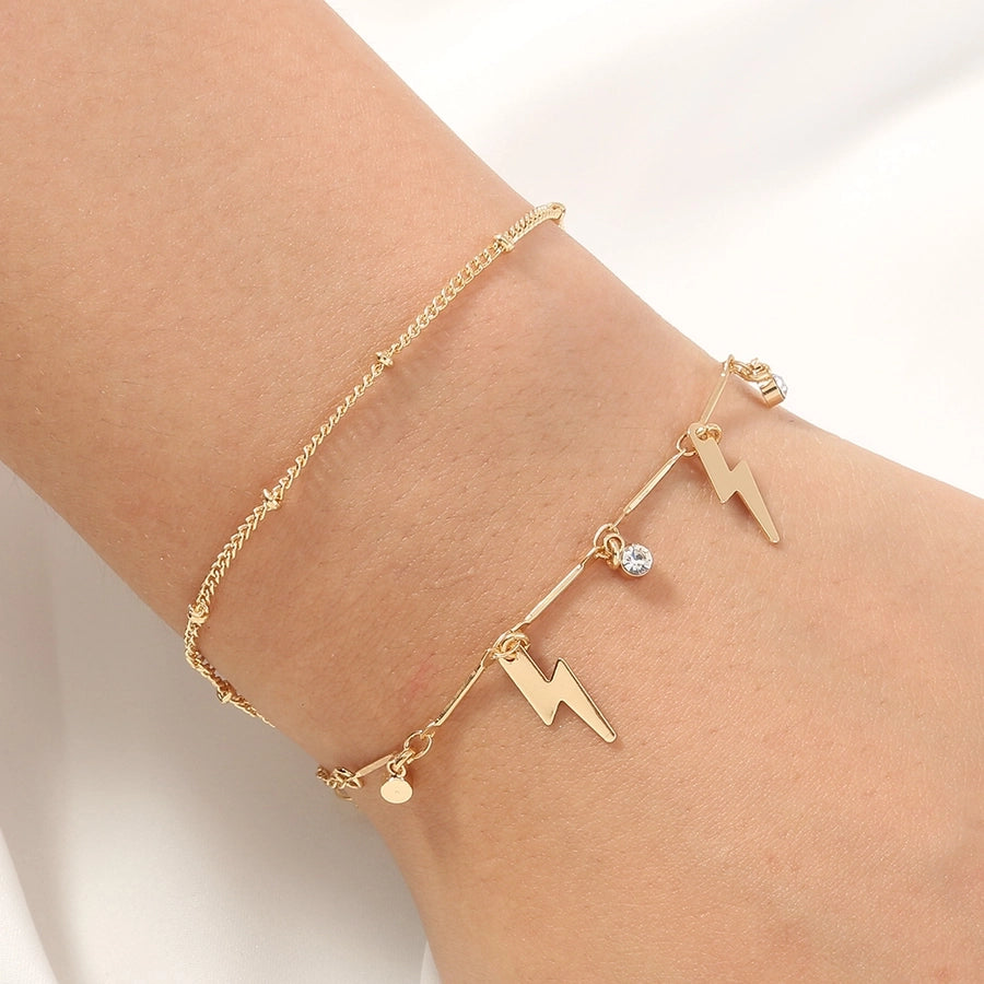 Jewelry IG Style Preppy Style Geometric Butterfly Copper Bracelets