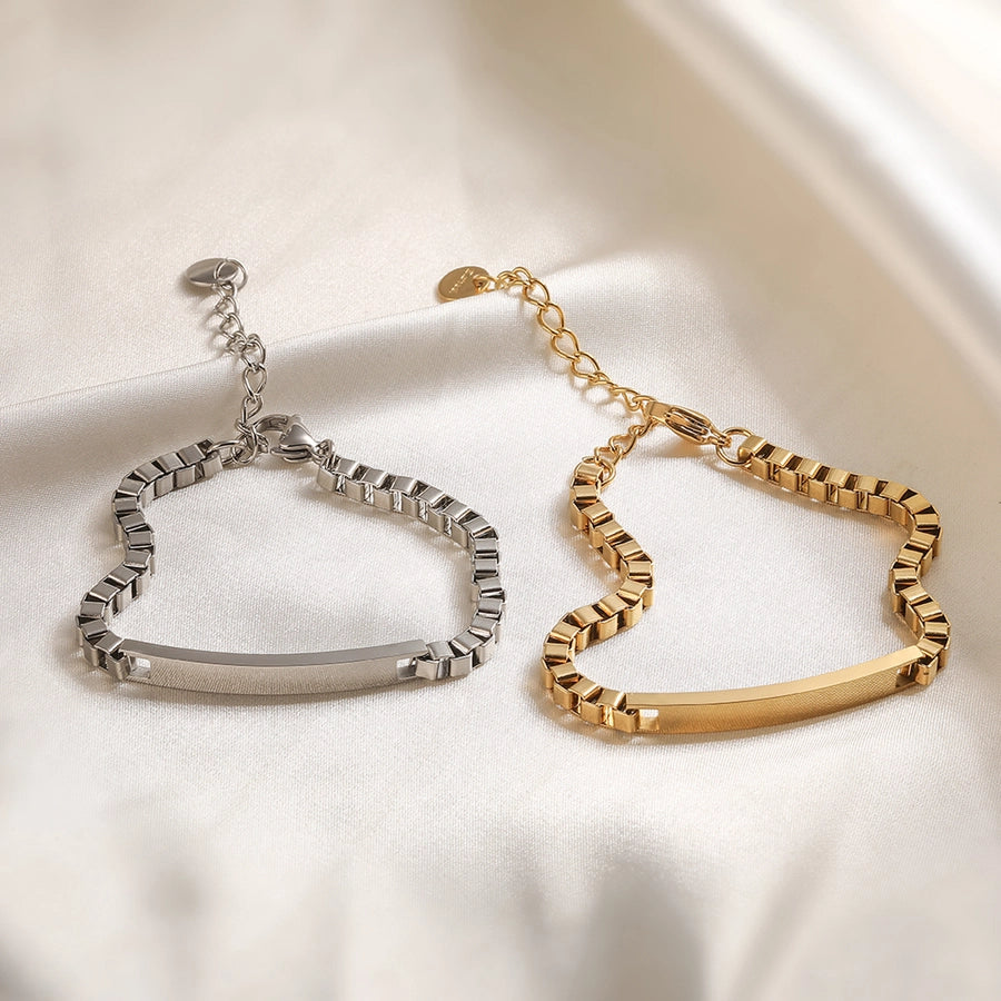 Simple Style Geometric 304 Stainless Steel  Bracelets In Bulk Stainless Steel Bracelets