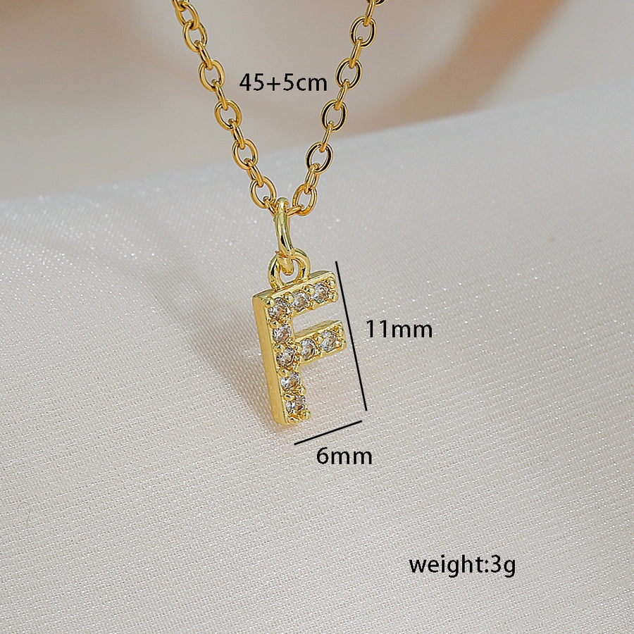 Jewelry Basic Retro Classic Style Letter 304 Stainless Steel Copper Pendant Necklace