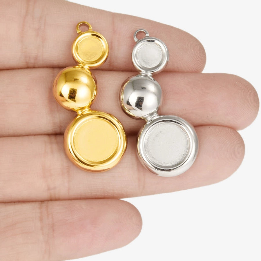 1 Piece 35*15mm 304 Stainless Steel 18K Gold Plated Geometric Pendant Jewelry Accessories