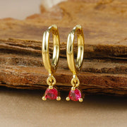 Y20301-golden Red Diamond 1 Pair