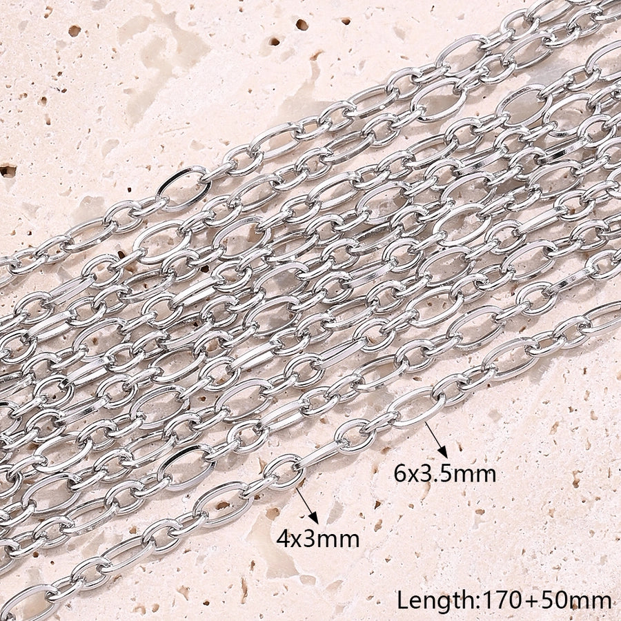 10 Strands/Package 5 Strands/Package 304 Stainless Steel cable chain Belcher Chain Polished Length: 170 50mm Length:230+50mm Jewelry Accessories