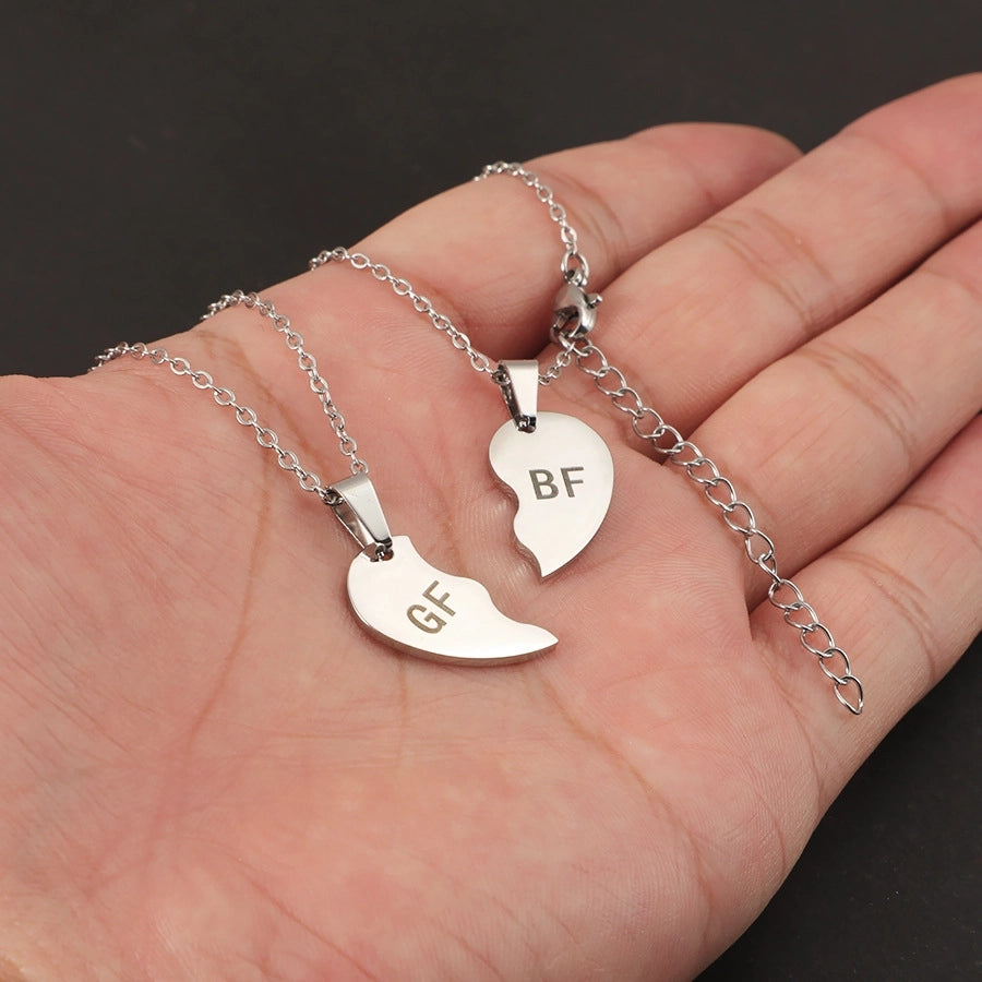 Jewelry IG Style Romantic Heart Shape 304 Stainless Steel Plating Pendant Necklace