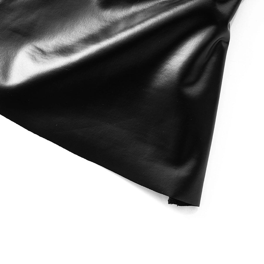 Women's Leather Jacket Tank Tops Backless Streetwear Solid Color