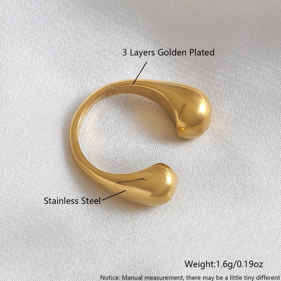 Jewelry Simple Style Commute Geometric 304 Stainless Steel Open Rings