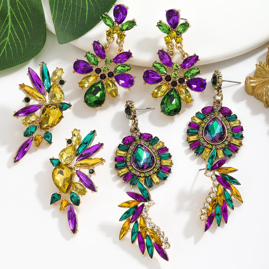 1 Pair Elegant Vintage Style Lady Geometric Alloy Drop Earrings Ear Studs