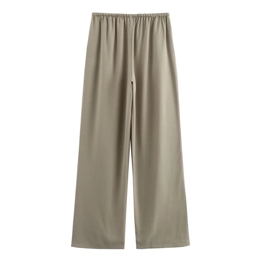 Daily Women's Vacation Simple Style Solid Color Polyester Pants Sets Pants Sets