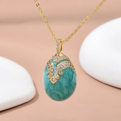 Jewelry IG Style Rejuvenating device Copper Rhinestones Inlay Pendant Necklace