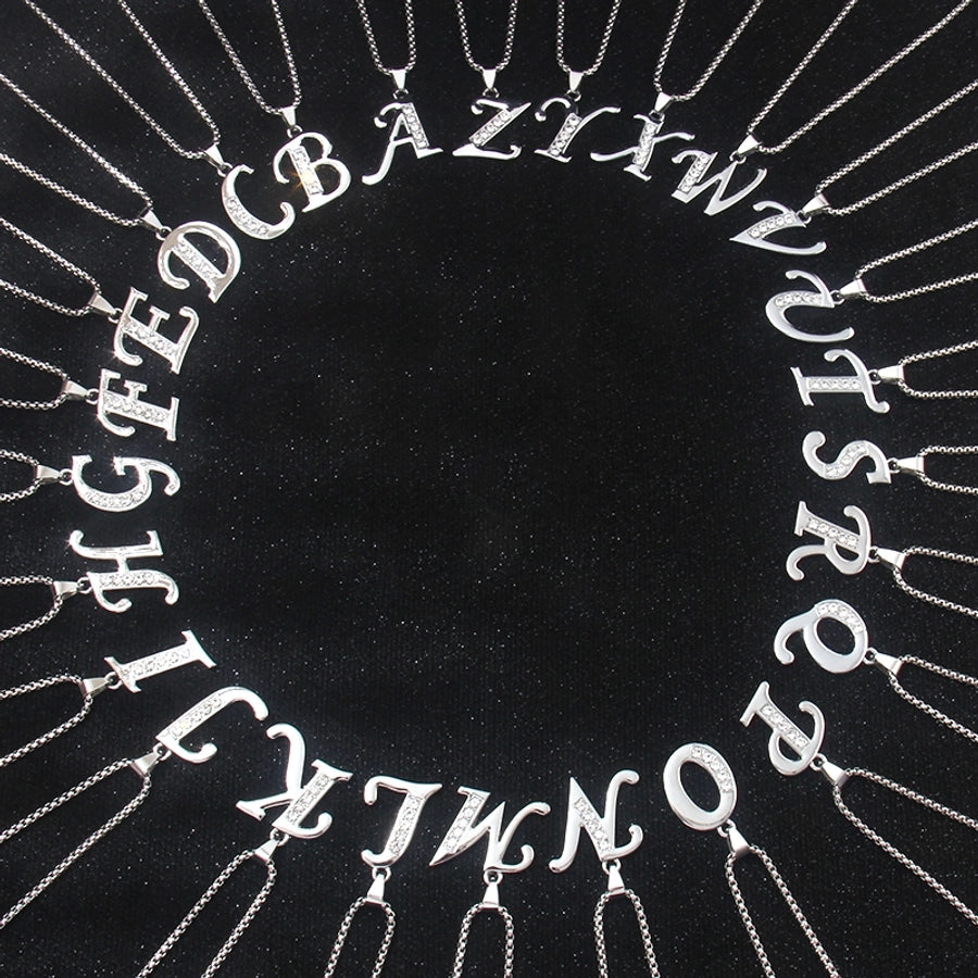 Simple Style letter 201 Stainless Steel Zinc alloy Unisex Pendant Necklace