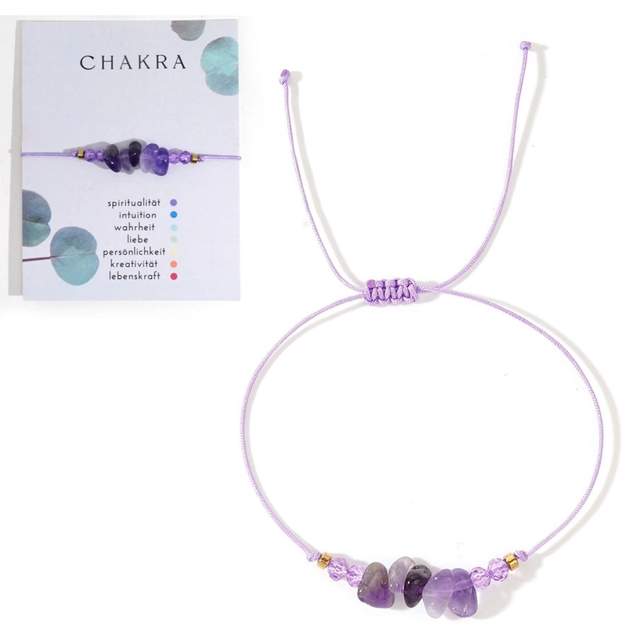 Bohemian Irregular natural stone Wax line  String Bracelets