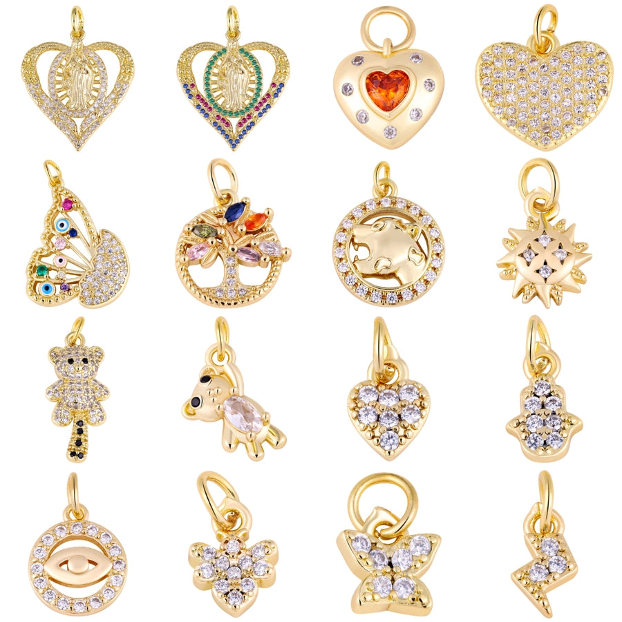 1 Piece 8.5*11.5mm Copper Geometric Pendant Jewelry Accessories