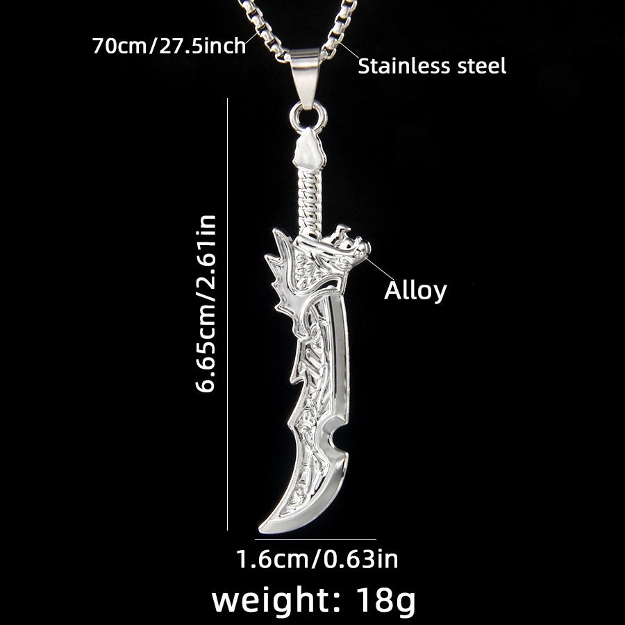 Hip-Hop Streetwear Broadsword 201 Stainless Steel Alloy Plating Unisex Pendant Necklace